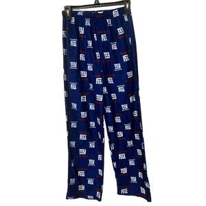 New York Giants Boy's Youth PJ Lounge Pants NFL Red White & Blue 100% Polyester